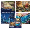 image:imageCeaco  4 in 1 Multipack  Thomas Kinkade  Disney Dreams Collection  Cinderella The Lion King Mickey and Minnie amp The Little Mermaid  4 500 Piece Jigsaw Puzzles  Blue