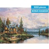 image:imageCeaco  Thomas Kinkade  Cathedral Mountain Lodge 1000Piece Jigsaw Puzzle