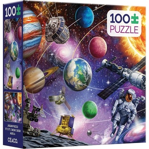 image:imageCeaco  100 Piece Space Jigsaw Puzzle for Kids Ages 6815 x 11