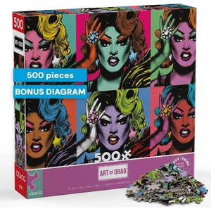 image:imageCeaco  Art of Drag Pop Art Queen  500 Piece Jigsaw Puzzle for Adults