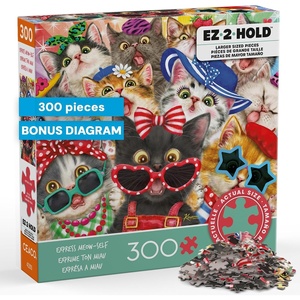 image:imageCeaco  Express Meowself  300 Large Piece Jigsaw Puzzle for Adults