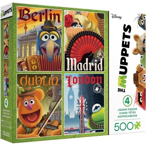 image:imageCeaco  Muppets Around the World  4 Pack 500 Piece Puzzles for Adults