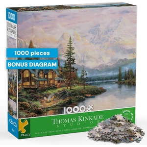 image:imageCeaco  Thomas Kinkade  Cathedral Mountain Lodge 1000Piece Jigsaw Puzzle