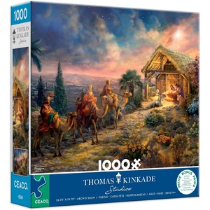 image:imageCeaco  Thomas Kinkade Away in a Manger  1000 Piece Puzzle for Adults